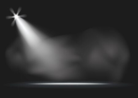 Illuminated stage with bright lights Template for presentationのイラスト素材
