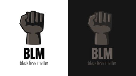Black lives metter campaign   on black and white backgroundのイラスト素材