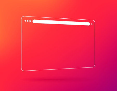 Thin line web browser window vector template for a textのイラスト素材