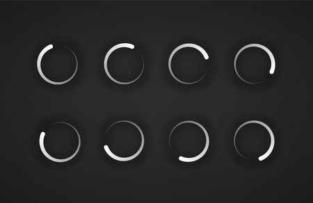 Web and mobile app preloader template isolated on dark background