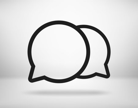 Social media thin line vector icon. Dialog pictogram
