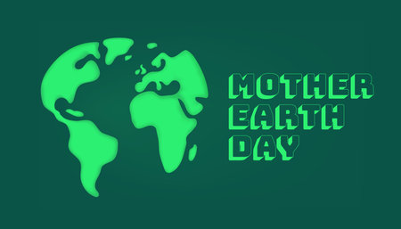 The Earth silhouette. Cutout style vector illustration