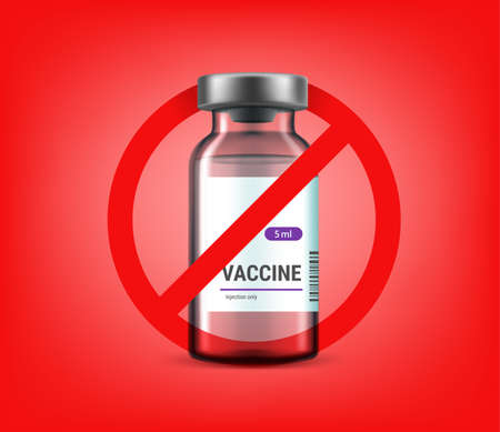 No vaccination.のイラスト素材