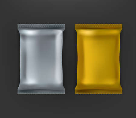 Chocolate in a gold ans silver foil package vector clipartのイラスト素材