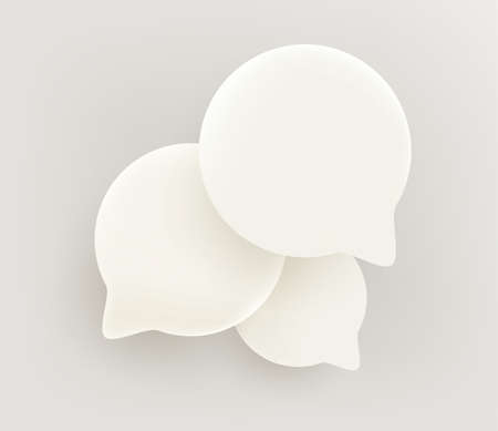 Speech clouds vector illustration. Copy space for designのイラスト素材