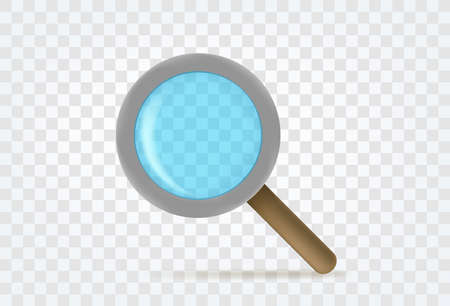 Magnifier vector icon isolated on transparent backgroundのイラスト素材