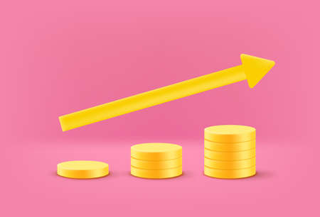 Increasing income. Growing business vector conceptのイラスト素材