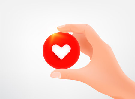 Man holding love sign in a hand