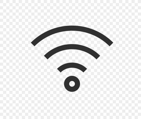 Linear wireless connection pictogram isolated on transparent backgroundのイラスト素材