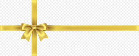 Golden ribbon on transparent backgroundのイラスト素材