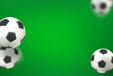 Group of soccer balls vector wallpaper with copy spaceのイラスト素材