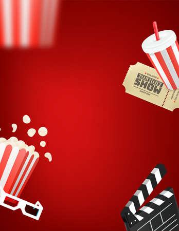 Cinema announcement vector placard with copy spaceのイラスト素材