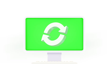 Upgrading computer system concept. 3d vector illustration