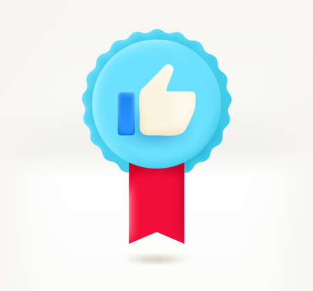 customer choice concept. Best quality guarantee insignia. 3d vector iconのイラスト素材