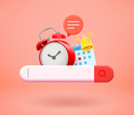 Business notifications. 3d vector concept