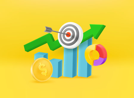 business success concept. 3d vector illustration