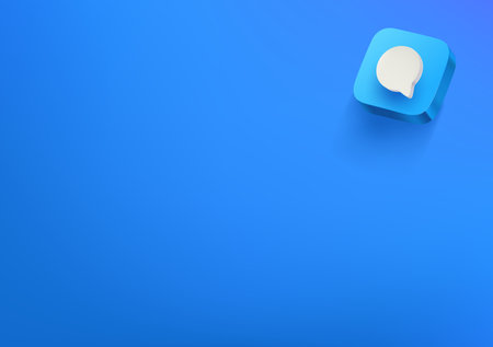 Vector wallpaper with blue button. conversion concept. 3d vector background with copy space