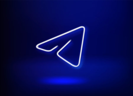 Blue neon glowing jet. 3d vector illustrationのイラスト素材