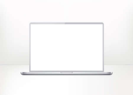 Vector laptop with blank screen. photoreal mockupのイラスト素材
