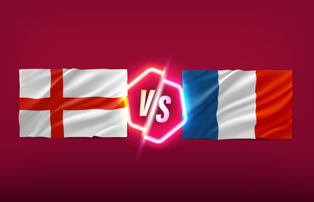 3d vector illustration with neon effect. Football match score templateのイラスト素材