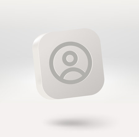 Web avatar icon. mobile application icon. 3d vector icon isolated on white backgroundのイラスト素材