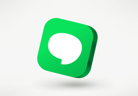 Speech cloud icon with speech cloud sign. 3d vector illustrationのイラスト素材