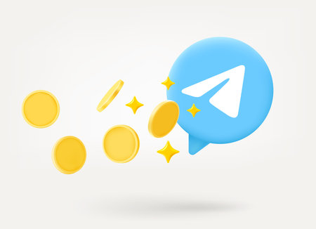 Receiving money via internet messenger. 3d vector illustration isolated on white backgroundのイラスト素材
