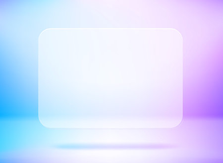 Transparent glass empty chat bubble. vector 3d mockupのイラスト素材