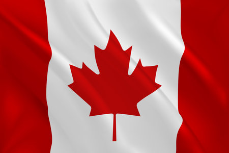 National flag of Canada. 3d vector illustrationのイラスト素材