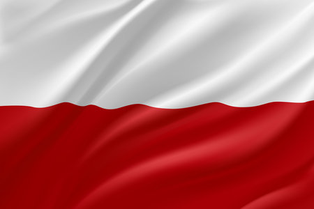 National flag of Poland. 3d vector illustrationのイラスト素材