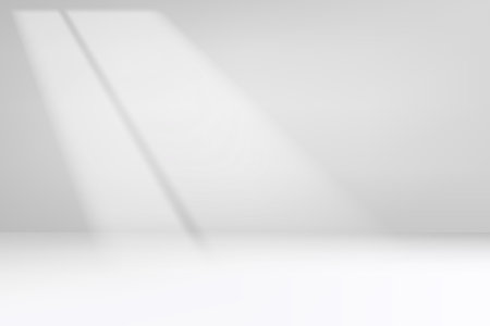 Empty bright studio with bright light. 3d vector background for product designのイラスト素材