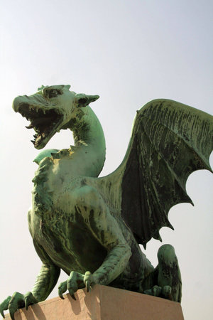 statue of a green dragon