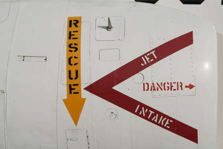 jet intake warningの写真素材