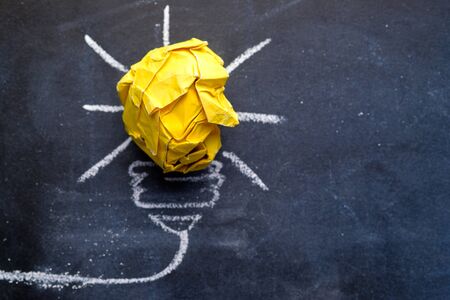 creative idea and innovation with paper ball.の写真素材