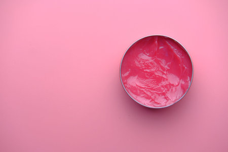 close up of petroleum jelly on pink backgroundの写真素材