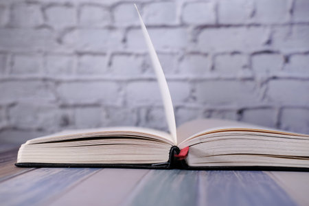 close up of open diary on a table