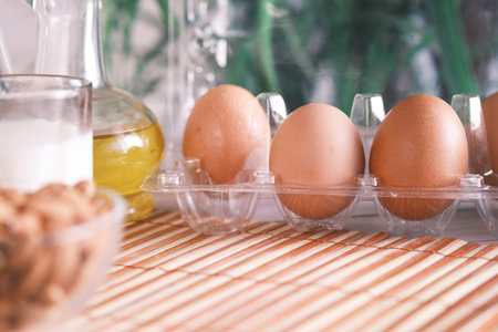 close up of eggs in a bowl.