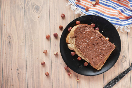 Chocolate Hazelnut Spread on Toast