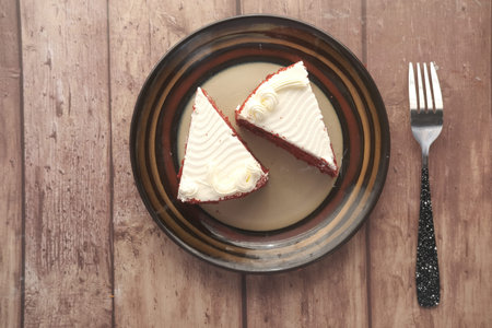 red velvet cake on plate