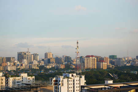 dhaka city buildings at sunny dayの写真素材