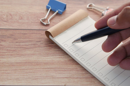 check mark on a check box on a paper