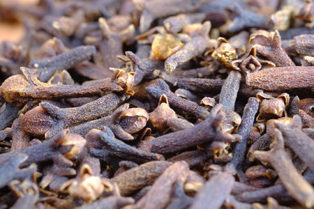 detail shot of cloves on tableの写真素材