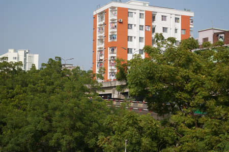 dhaka city buildings in natureの写真素材