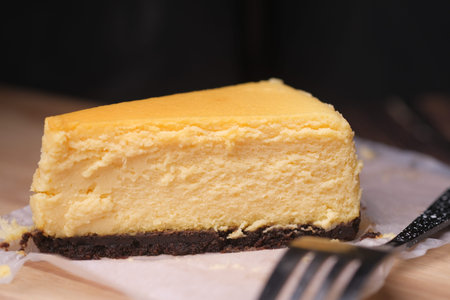 cheese and cream cake on plate