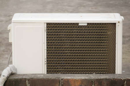 detail shot of flat air conditionerの写真素材