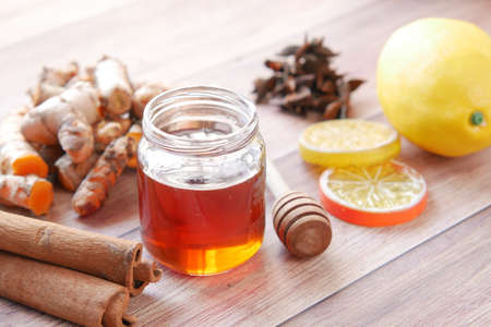 immunity stimulation foods and and viruses protectionの写真素材