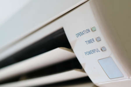 detail shot of flat air conditionerの写真素材