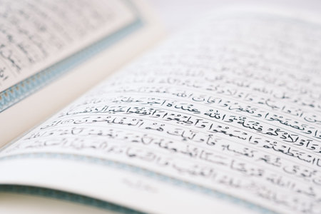 dhaka bangladesh 24th december 2021. Close up of Holy book Quran on tableのeditorial素材