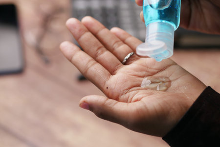 Using sanitizer liquid for preventing corona virus