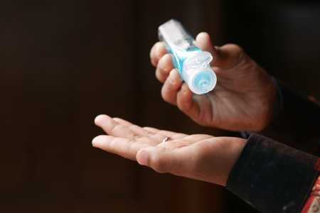 Using sanitizer liquid for preventing corona virus